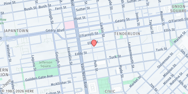 Map showing Project Open Hand - San Francisco at 730 Polk St, San Francisco, CA