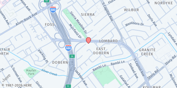 Map showing El Buen Pastor at 2468 Summer St, San Jose, CA
