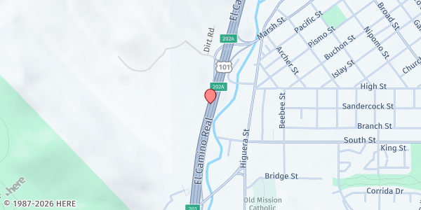 Map showing Cuesta College San Luis Obispo Campus - Pantry at CA-1, San Luis Obispo, CA
