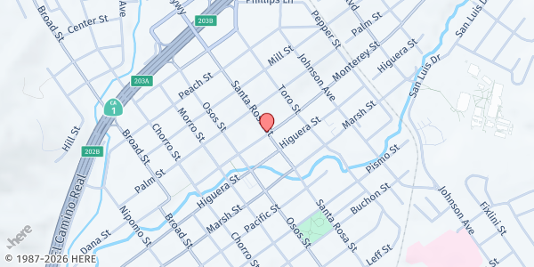 Map showing SLO Food Bank at , San Luis Obispo, CA