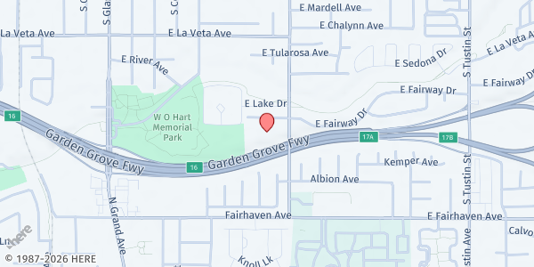 Map showing Bridge Community Church at 710 S. Cambridge Street, Santa Ana, CA