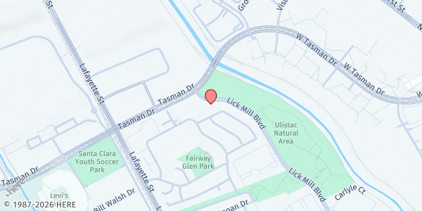 Map showing MidPen - Riverwood Place at 5090 Lick Mill Boulevard, Santa Clara, CA
