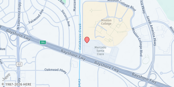 Map showing Mission Market Pantry at 3000 Mission College Boulevard, Santa Clara, CA