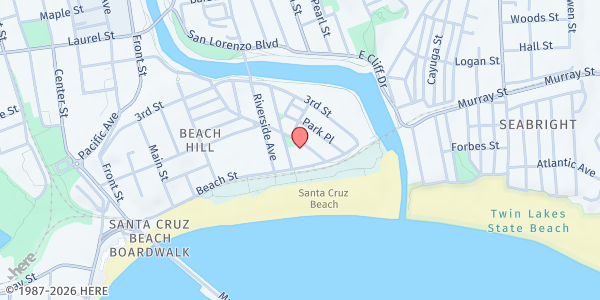 Map showing Familia Center and Beach Flats Community Center - Food Distribution Center at 133 Leibrandt Ave, Santa Cruz, CA