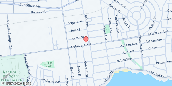 Map showing New Life Community Services Inc. - Food Distribution Center at 707 Fair Ave, Santa Cruz, CA
