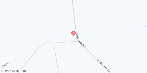 Map showing California Valley Community Center - Neighborhood Food Distribution at 13080 Soda Lake Rd, Santa Margarita, CA