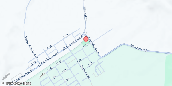 Map showing Santa Margarita Senior Center - Neighborhood Food Distribution at 2210 H St, Santa Margarita, CA