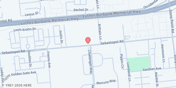 Map showing Bayside Santa Rosa at 3175 Sebastopol Rd, Santa Rosa, CA