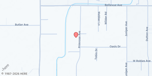 Map showing Bellevue Elementary at 3223 Primrose Ave, Santa Rosa, CA