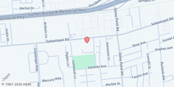 Map showing Cesar Chavez Language Academy at 2480 Sebastopol Rd, Santa Rosa, CA