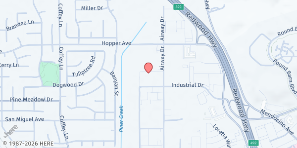 Map showing Conservation Corps North Bay - Santa Rosa at 3555 Airway Drive, Santa Rosa, CA