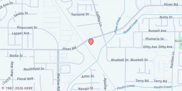 Map showing Epicenter Parking Lot at 3215 Coffey Lane, Santa Rosa, CA