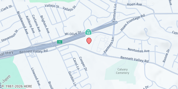 Map showing Individual and Family Support Network at 2455 Bennett Valley Rd, Santa Rosa, CA