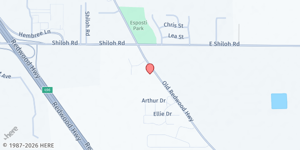 Map showing Shiloh Neighborhood Church at 5901 Old Redwood Hwy, Santa Rosa, CA