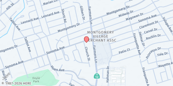 Map showing Sonoma Avenue Church of Christ in Santa Rosa at 2200 Sonoma Avenue, Santa Rosa, CA