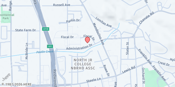 Map showing Sonoma County Human Services Economic Assistance Service Center at 2550 Paulin Dr, Santa Rosa, CA