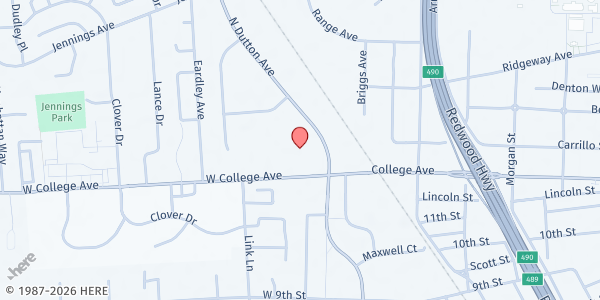 Map showing The Promise Center at 1211 North Dutton Ave, Santa Rosa, CA