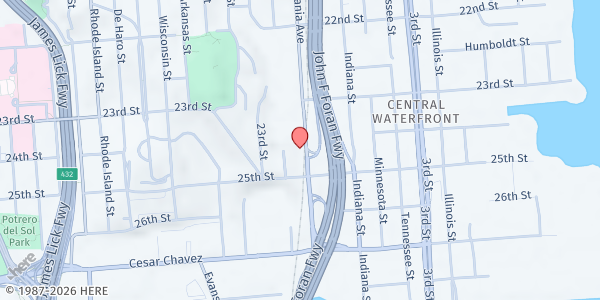 Map showing [TEST] Example Pantry at 900 Pennsylvania Ave, SF, CA