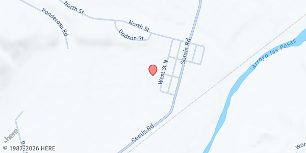 Map showing Somis Pantry at Faith Baptist Church at 3300 West St., Somis, CA