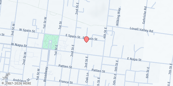Map showing Sonoma Home Meals at 275 E Spain St, Sonoma, CA