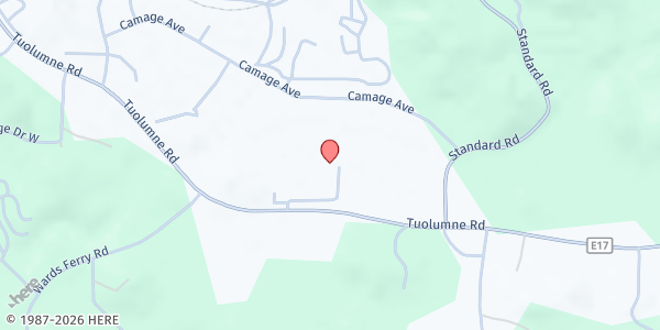 Map showing Interfaith Community Social Services - Sonora at 18500 Striker Ct, Sonora, CA
