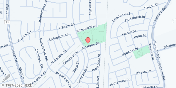 Map showing Arnold Rue Community Center at 5758 Lorraine Ave, Stockton, CA