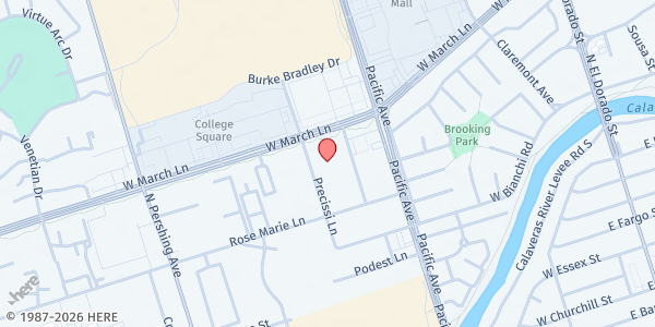 Map showing Delta Health Care WIC Precissi at 4662 Precissi Ln, Stockton, CA