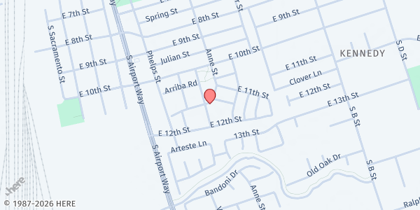 Map showing Delta Health Care WIC Sierra Vista at 1604 E 11th St, Stockton, CA