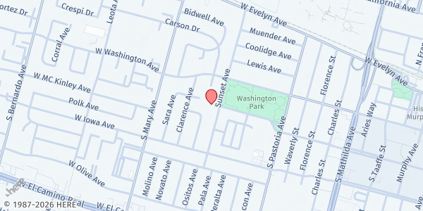 Map showing Our Daily Bread at 231 Sunset Ave., Sunnyvale, CA