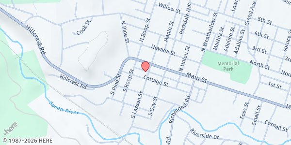 Map showing Hope Food Pantry at 60 South Lassen St, Susanville, CA