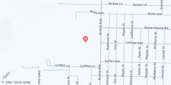 Map showing Sutter Union High School at 2665 Acacia Ave, Sutter, CA