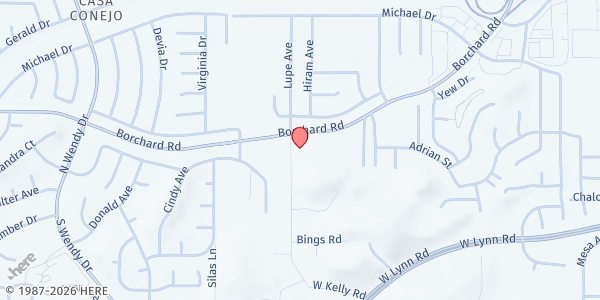 Map showing SRI - Venkata Krishna Temple at 2770 Borchard Rd., Thousand Oaks, CA