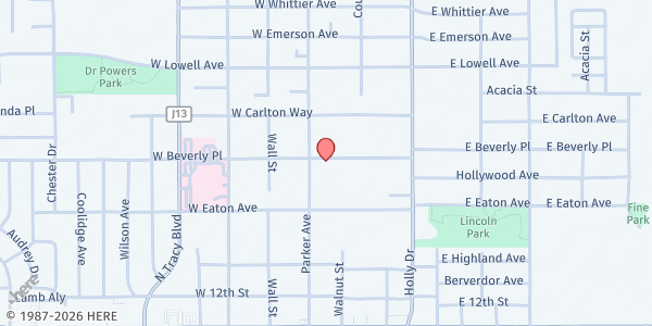 Map showing CPFSJ: Tracy Family Resource Center at 236 W Beverly Pl, Tracy, CA