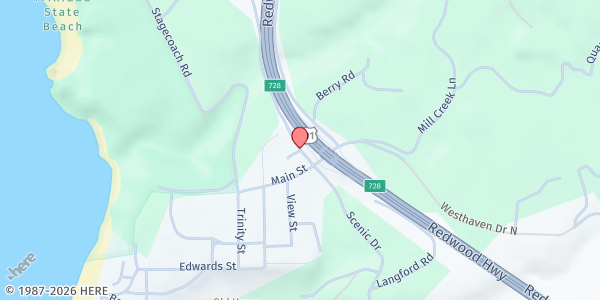 Map showing Trinidad Library Park at 380 Janis Ct, Trinidad, CA