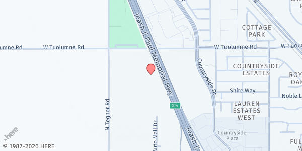 Map showing New Life Christian Center at 2918 W Tuolumne Rd, Turlock, CA