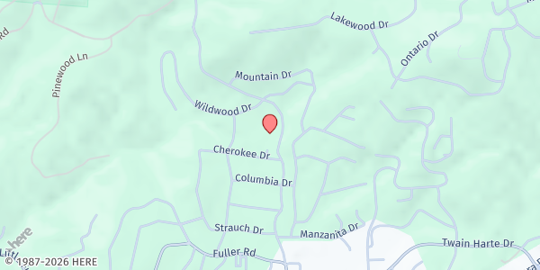 Map showing All Saints Catholic Parish at 23260 C Joaquin Gully Rd, Twain Harte, CA