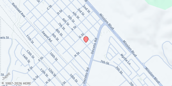 Map showing Centro de Servicios Resource Center at 33750 6th Street, Union City, CA