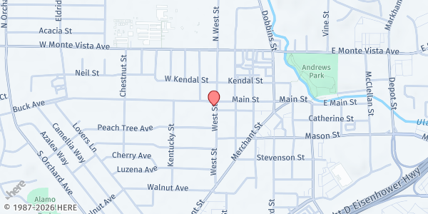 Map showing Epiphany Episcopal Church (Drive-Thru) at 300 West St, Vacaville, CA