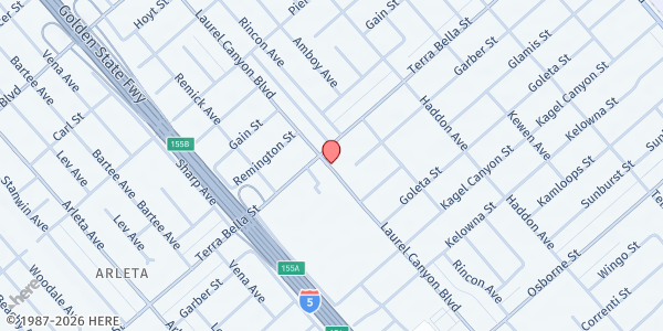 Map showing Hope of the Valley Rescue Mission - Main Office at 6425 Tyrone Ave, Van Nuys, CA