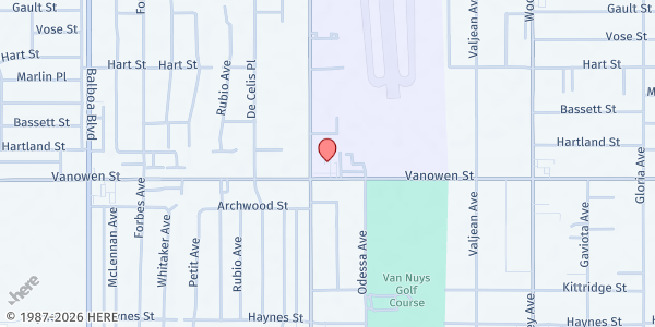 Map showing Jewish Family Service of LA SOVA Valley - Van Nuys at 16439 Vanowen St, Van Nuys, CA