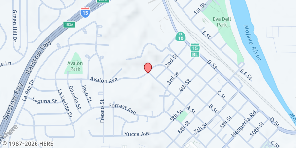 Map showing Restoration Center SDA Church at 16673 Avalon Ave, Victorville, CA