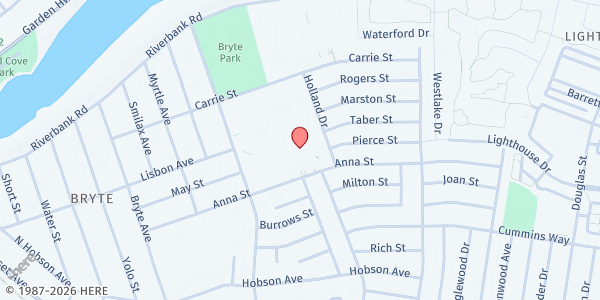 Map showing Yolo County Children's Alliance - Food Distribution Center at 1200 Anna St, West Sacramento, CA