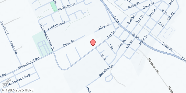 Map showing The Church of Jesus Christ of Latter-day Saints - Wheatland at 5091 Wheatland Rd, Wheatland, CA