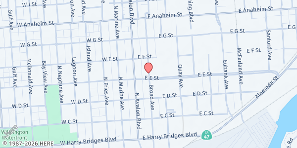 Map showing Beacon Light Mission - Main Location at 529 Broad Ave, Wilmington, CA