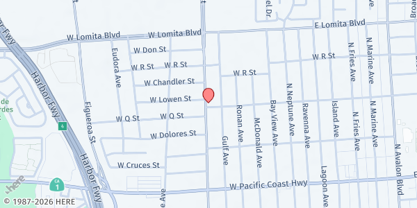 Map showing His Hands Extended - Harbor Christian Center at 1602 N. Wilmington Boulevard, Wilmington, CA