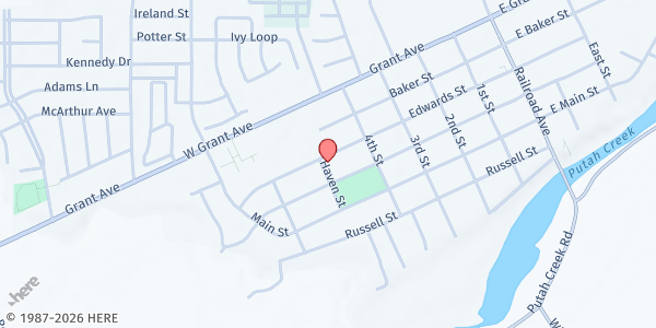 Map showing Yolo Food Bank - Winters Distribution Site at 417 Haven Street, Winters, CA