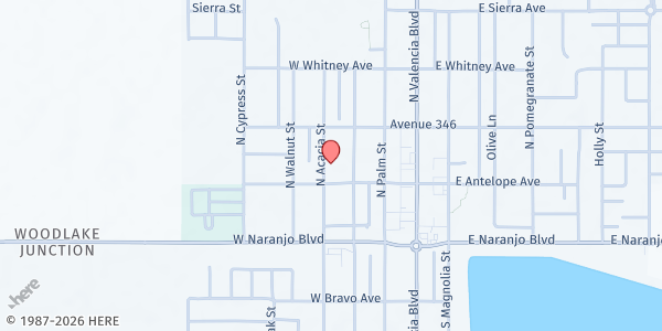 Map showing Iglesia Adventista del Septimo Dia - Neighborhood Market at 230 N. Acacia St., Woodlake, CA