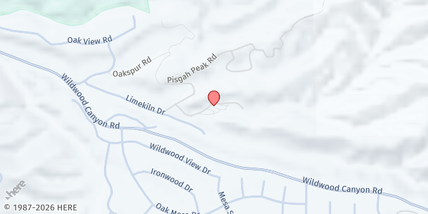 Map showing Calvary Hill Church & Retreat Center at 37400 Falling Springs Rd, Yucaipa, CA