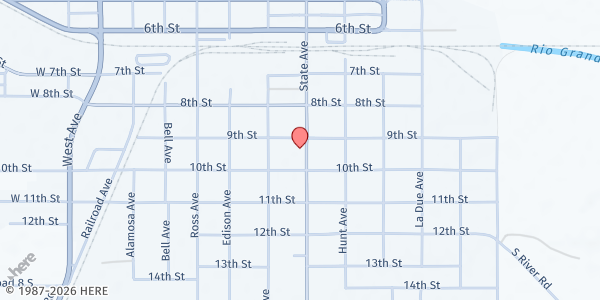 Map showing La Puente Home - Food Distribution Center at 911 State Ave, Alamosa, CO