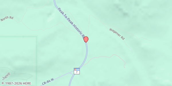 Map showing Highlands Presbyterian Camp and Retreat Center at 1306 Business Highway 7, Allenspark, CO